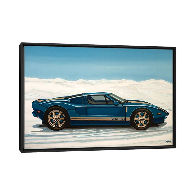 iCanvas "Ford Gt 2005" by Paul Meijering Framed - Black - 26x40