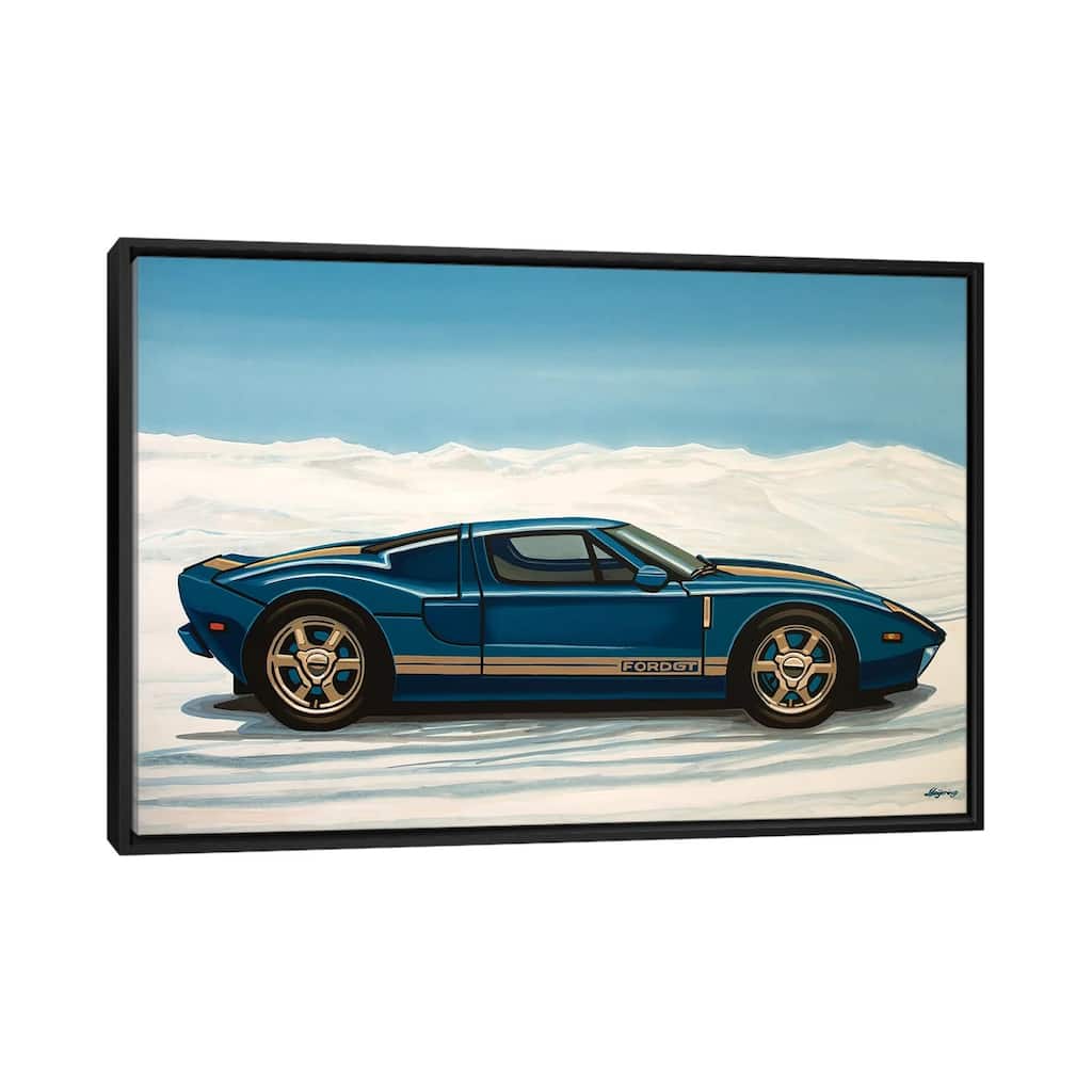 iCanvas "Ford Gt 2005" by Paul Meijering Framed