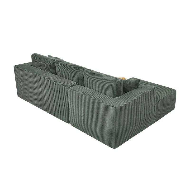Modern L-Shaped Cloud Modular Sectional Sofa with Chaise Lounge