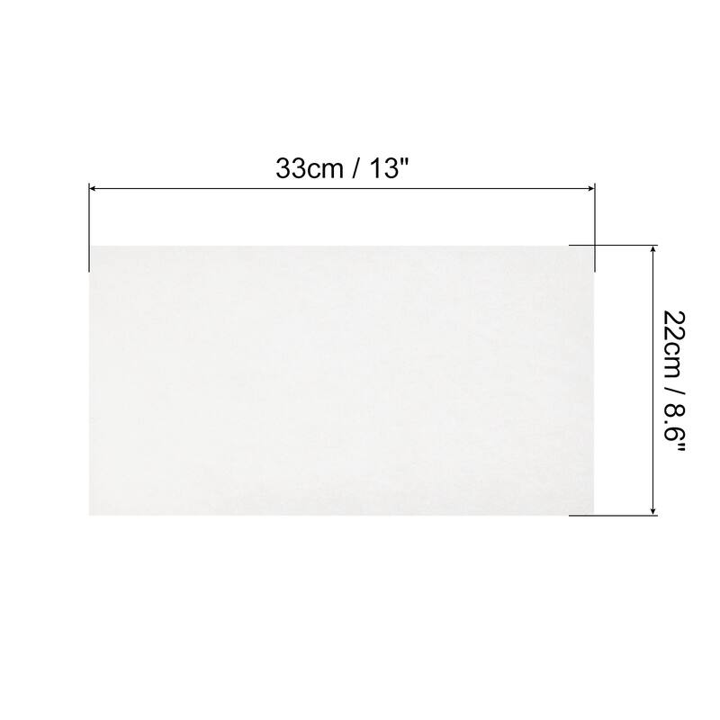 Parchment Paper Sheets, 100pcs Rectangle Non Stick Baking Paper, White - White