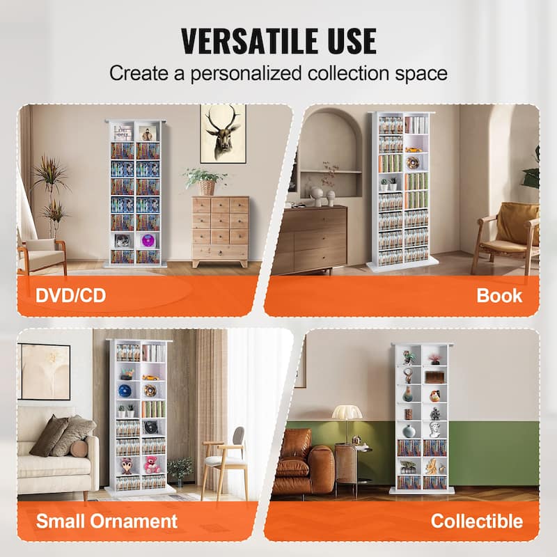 Media Storage Cabinet, DVD Cabinet with Doors and Shelves, CD Storage, Adjustable DVD Shelf, Protects & Organizes Music