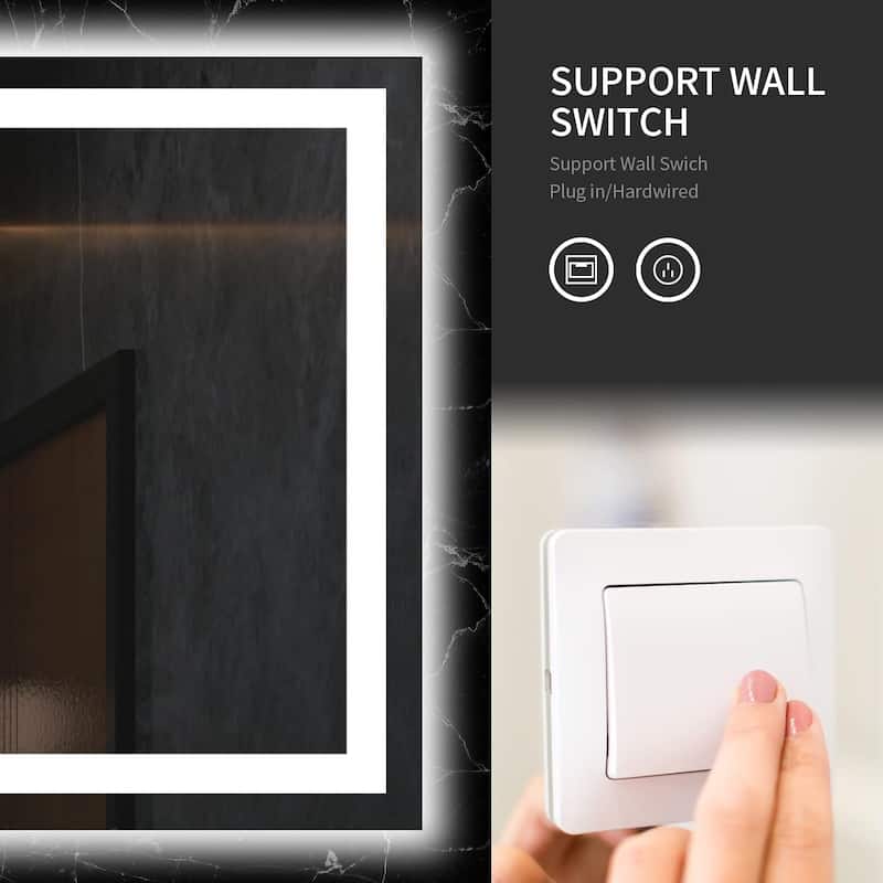 60x28 Inch Frameless LED Bathroom Mirror,Smart Mirror