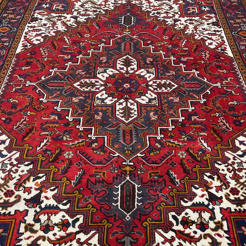 HERAT ORIENTAL Handmade Fine Persian Heriz Wool Rug - 6'8" x 9'8"