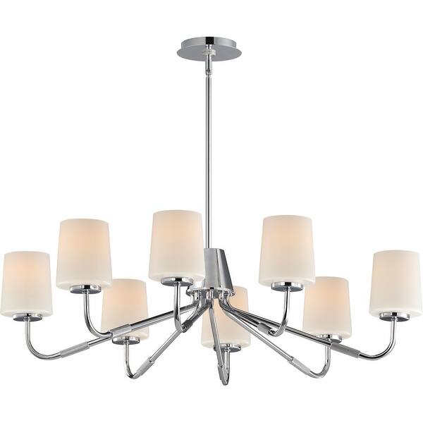 slide 2 of 11, Maxim 12698WT Durham 8 Light 35" Wide Chandelier Polished Chrome