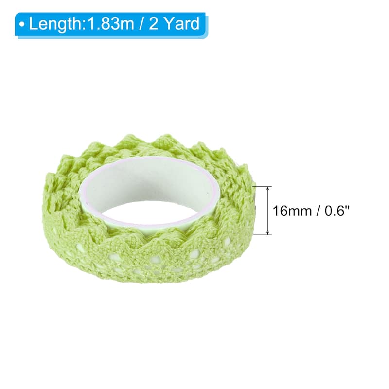 3pcs 0.6" Wide 2 Yards Self-Adhesive Lace Tape Ribbon Stickers