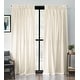 preview thumbnail 17 of 31, ATI Home Loha Light Filtering Pinch Pleat Curtain Panel Pair 27x96 - Ivory