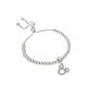 preview thumbnail 1 of 2, Disney Mickey Mouse Sterling Silver Crystal Lariat Charm Bracelet - 8.5"
