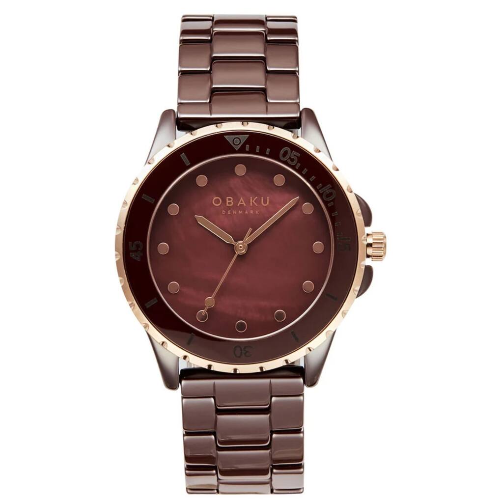 Obaku Women's Urt Lille Rose gold Dial Watch - V279LXXNCN - Rose gold - One Size