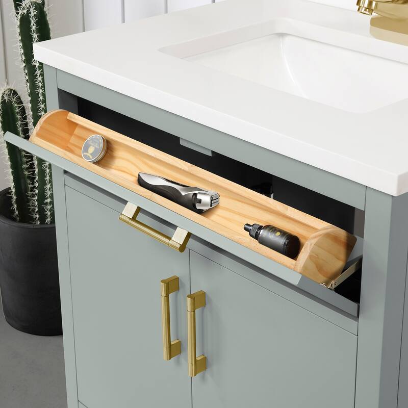Ove Decors Diya 30 in. Single Sink Bathroom Vanity in Sage Green