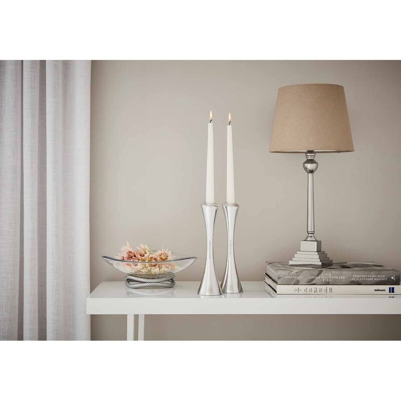 Nambe Aquila Candlesticks - 10" H