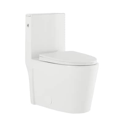 St. Tropez One-Piece Elongated Toilet, Touchless 1.1/1.6 Gpf - 26.77" x 14.69" x 31.02"