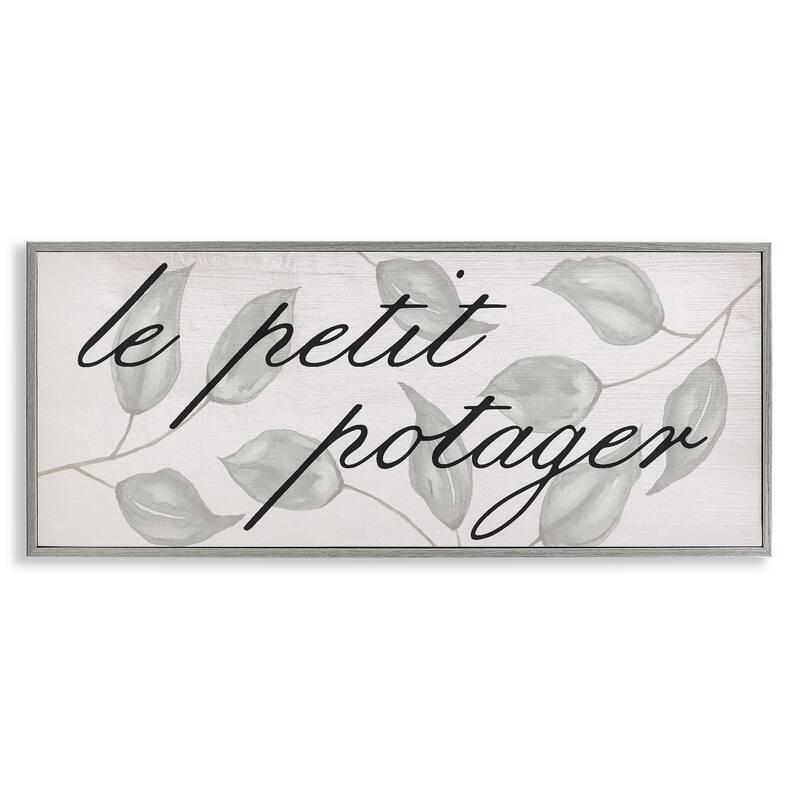 Stupell French Vegetable Garden Framed Giclee Art Design By Lil' Rue - 24 x 10 - Grey