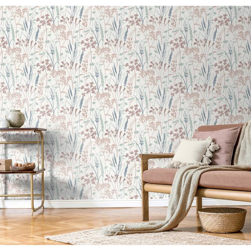 Fine Decor Nanette Pastel Botanical Wallpaper - N/A