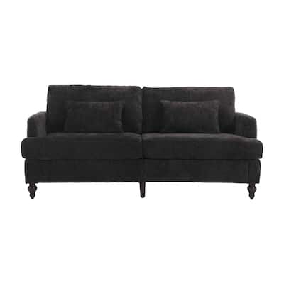 Modern chenille Fabric Loveseat, 2-Seat Upholstered Loveseat Sofa Modern Couch