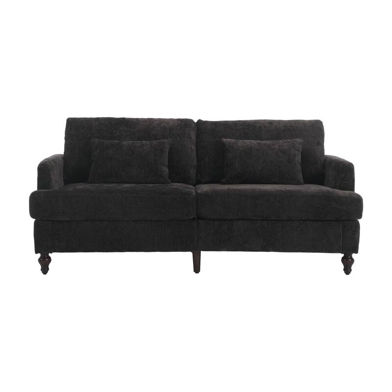 Modern chenille Fabric Loveseat