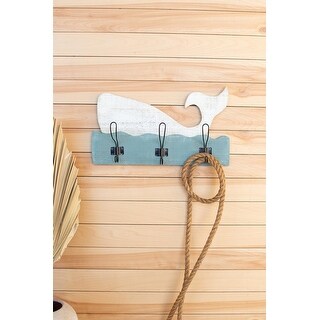 Turquoise Coat Rack Rustic White and Turquoise Wooden Whale Coat Rack - Bed Bath & Beyond ...