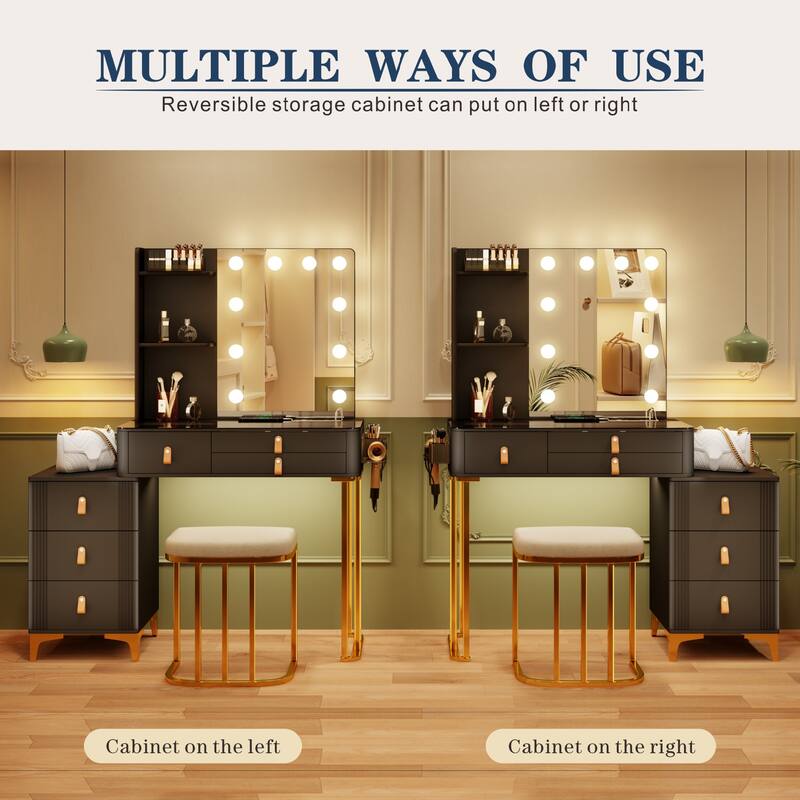 Makeup Vanity with 3 Lighting Colors