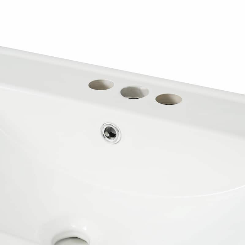 30-Inch Bathroom Vanity with Ceramic Sink and Versatile Storage