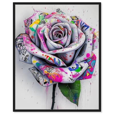 Graffiti Rose Canvas by Art Remedy