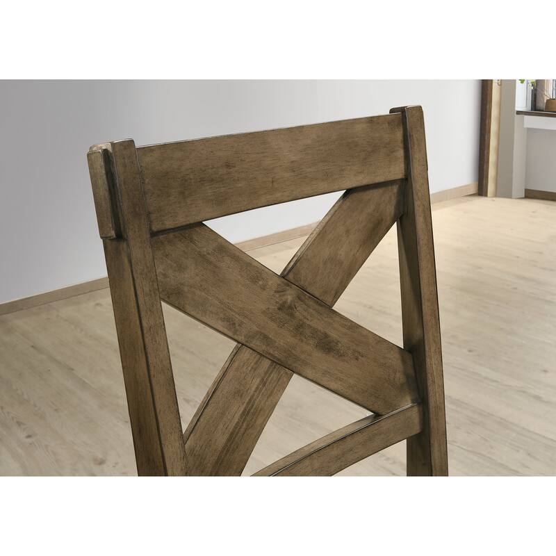 Modern 2 Piece Solid Wood Fabric Armless Dining Chair with Cushion, X Backrest for Dining Room Kitchen Living Room Bedroom