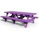 preview thumbnail 35 of 34, Poly Lumber 3' x 8' Picnic Table Purple