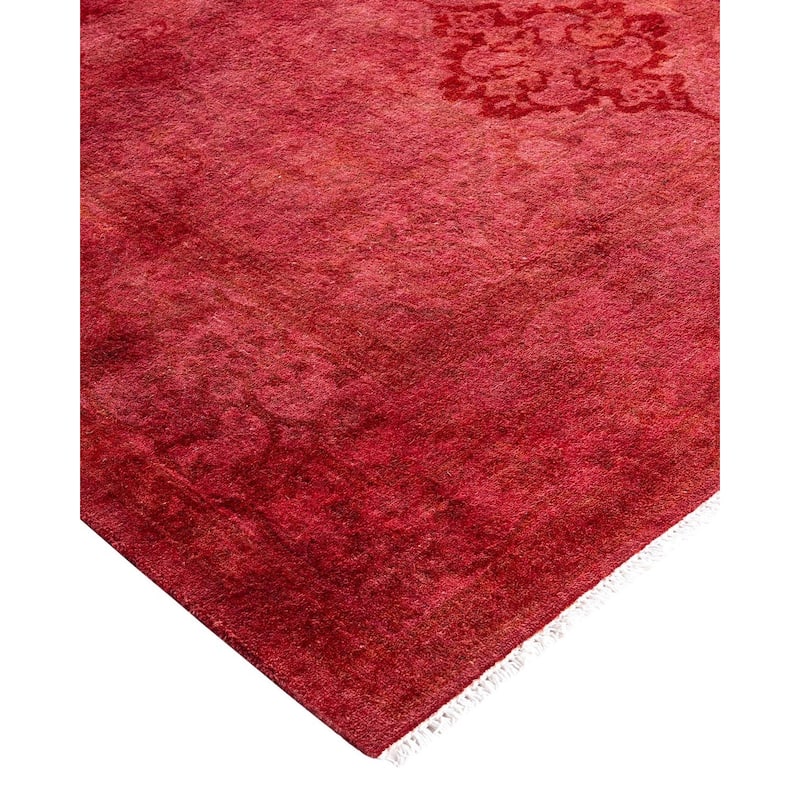Contemporary Overdyed Wool Hand Knotted Area Rug - 3' 3" x 5' 2"