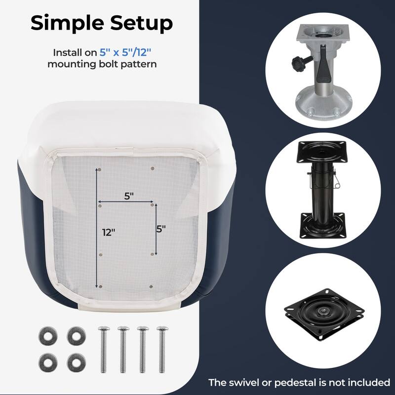 Gymax Pontoon Boat Seat Waterproof Universal Boat Seat w/Ergonomic