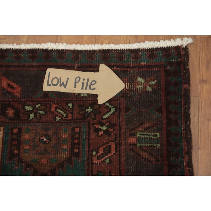 Hand Knotted Oriental 100% Wool Carpet Traditional Tribal Red Mahal Runner Rug - 10' 3'' X 3' 5''