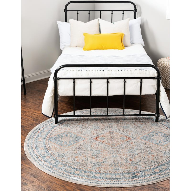 Traditional Haifa Collection Area Rug - Multi - 10'2" Round