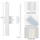 preview thumbnail 22 of 94, Aluminum LED Outdoor Wall Sconce Black Exterior Wall Light (1 / 2Pack)