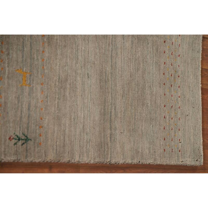 Tribal Gabbeh Indian Runner Rug Handmade Wool Carpet - 2'9"x 9'10"