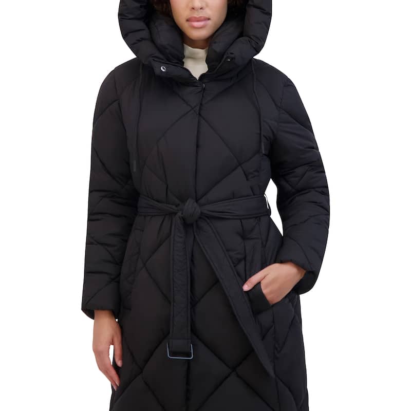 Kenneth Cole Women's Quilted Long Puffer Coat