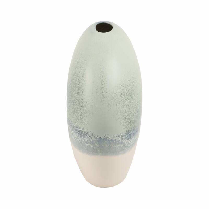 Earthenware Decorative Vase Modern Open Center Handmade Organic Shape