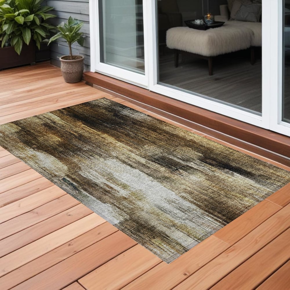 Alrive Contemporary Abstract Weather Resistant Classic Meets Modern Outdoor Rug