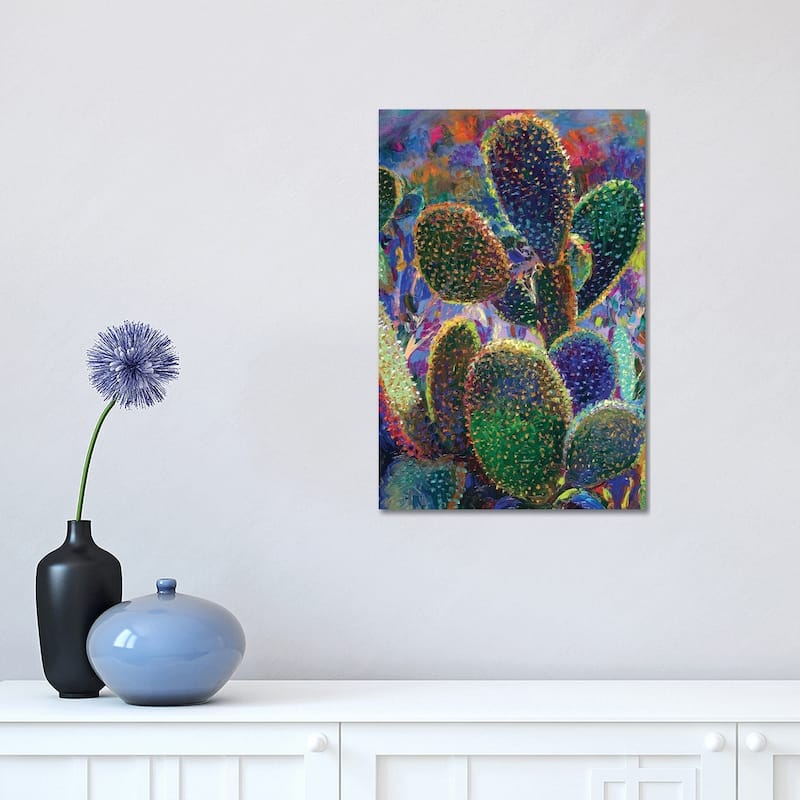 iCanvas "Cactus Nocturnus" by Iris Scott Canvas Print - 18x12x1.5
