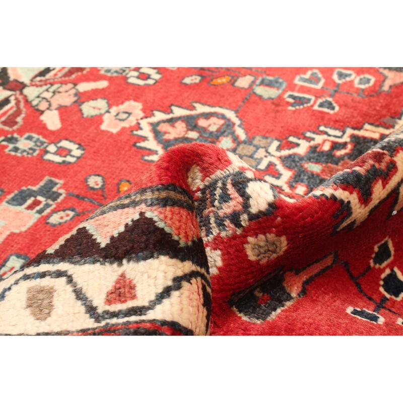 ECARPETGALLERY Hand-knotted Andelz Red Wool Rug - 3'5 x 6'11