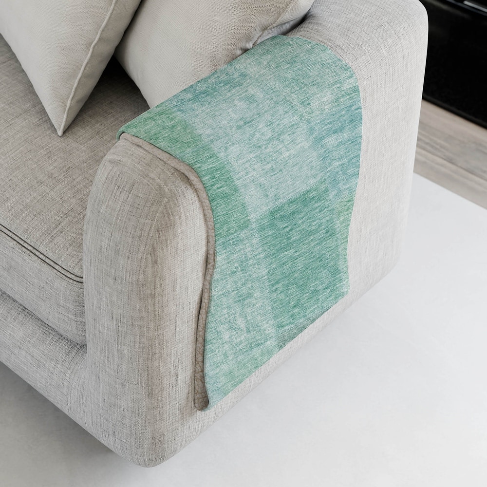 Premium Machine Washable Vintage Patchwork Sherpa Throw Blanket