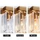 preview thumbnail 9 of 17, Diore Modern Gold 5-Light Crystal Chandelier 40 in. W Linear Glam Island Lights for Kitchen Island - L 40.2" x H 70" Max