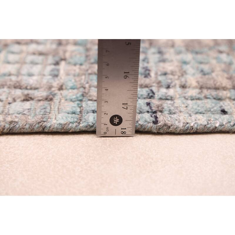 ECARPETGALLERY Hand Loomed Elysian Grey Wool Rug - 8'1 x 9'11