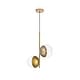 preview thumbnail 2 of 10, Modern 2-light 17-inch Double Bubble Pendant w/ Clear Glass