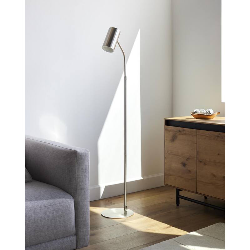 Livabliss Ivel Rustic Accent Floor Lamp - 62"H x 15"W x 11"D - Silver Gray