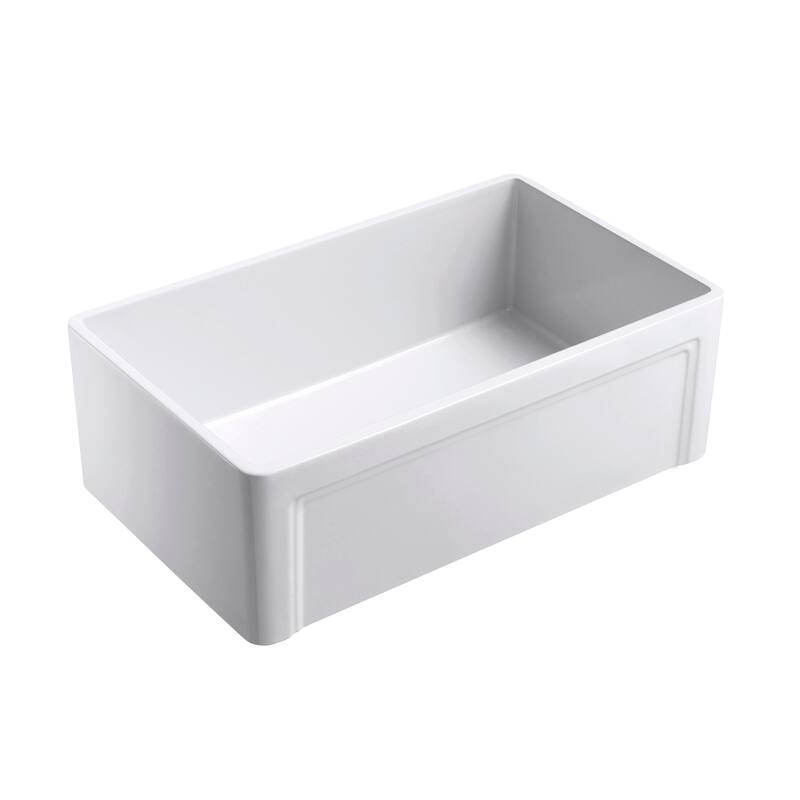 Sinksation Reversible Fireclay 33" L x 18" W Farmhouse/Apron Kitchen Sink - 33