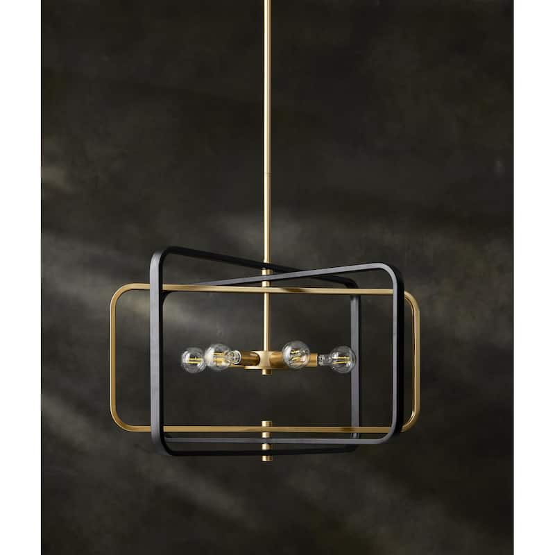 Livabliss Zamora Traditional Chandelier - 25"L x 25"W x 14"H - Black