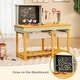 preview thumbnail 6 of 7, Multicolor Kids Wooden Toy Workbench with 2 Storage Baskets and Blackboard - 33" x 14.5" x 31.5" (L x W x H)