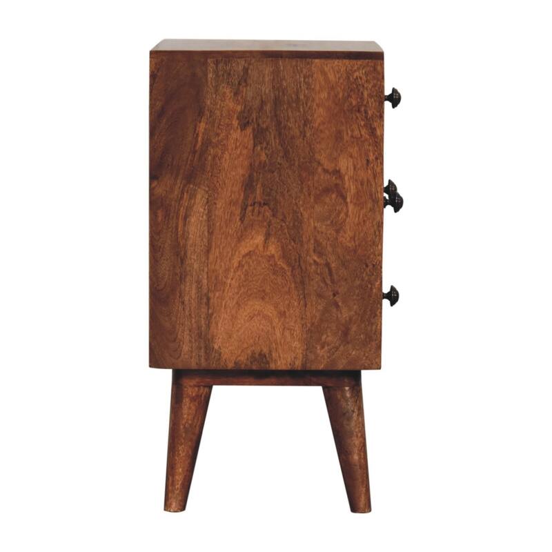 Artisan Furniture Solid Wood Honey Caramel Nordic Style Multi Bedside
