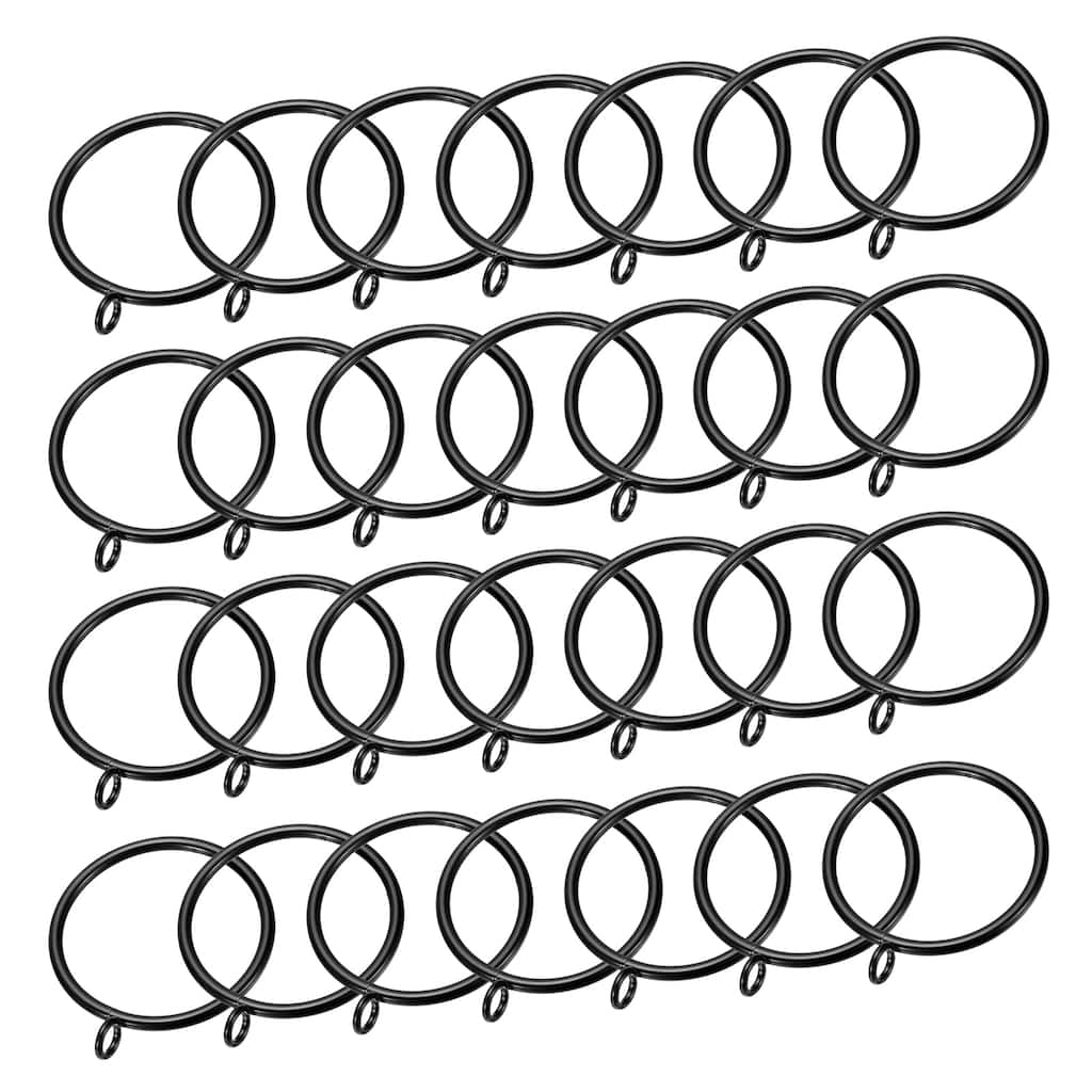 28 PCS Curtain Rod Rings with Eyelets