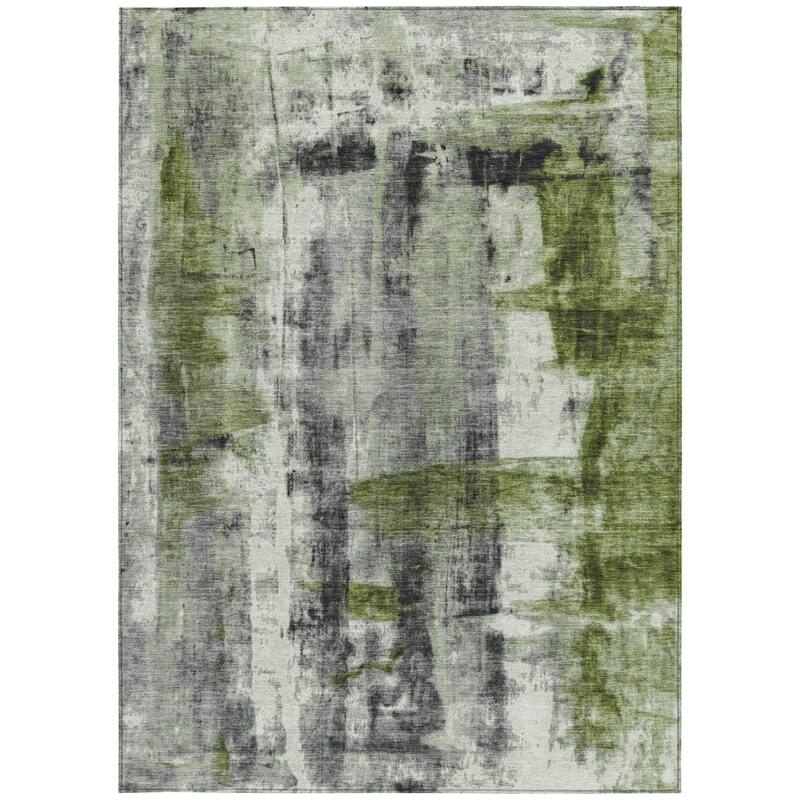 HomeRoots Abstract Transitional Rectangle Outdoor Rug