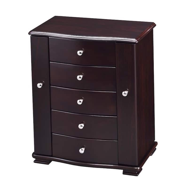Dark Wood Tall Jewelry Box
