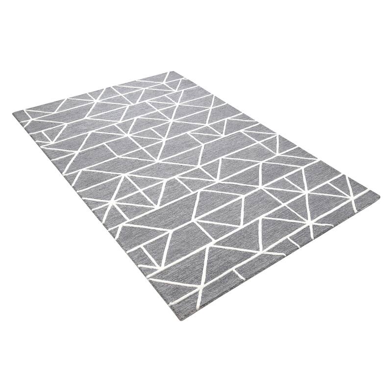 George Towne Living Mirage Luxury Handmade Modern Modular Wool Area Rug