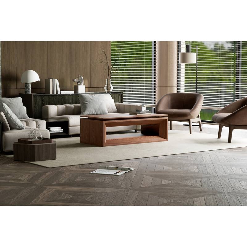 43.3" Lift Top Rectangle Coffee Table with Storage, Coffee Table with Floating Tabletop, Convertible Rising Tabletop